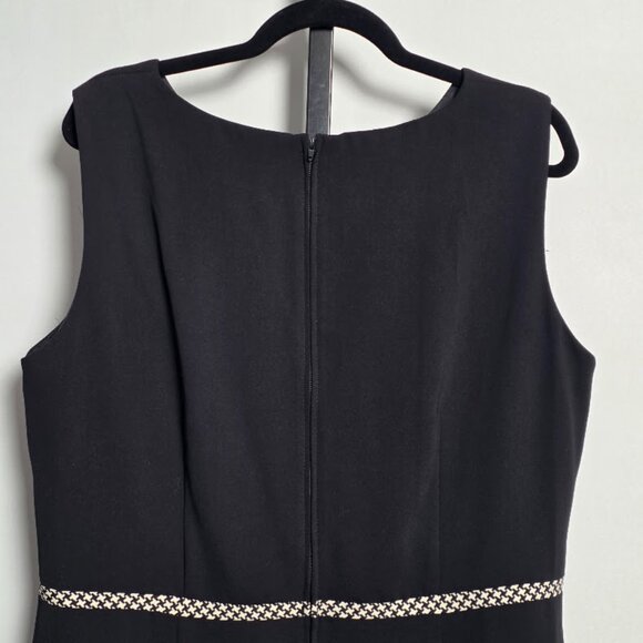 Danny & Nicole Dress Size 18 Plus Size Black Sleeveless Sheath Career Work Geome - Picture 5 of 7